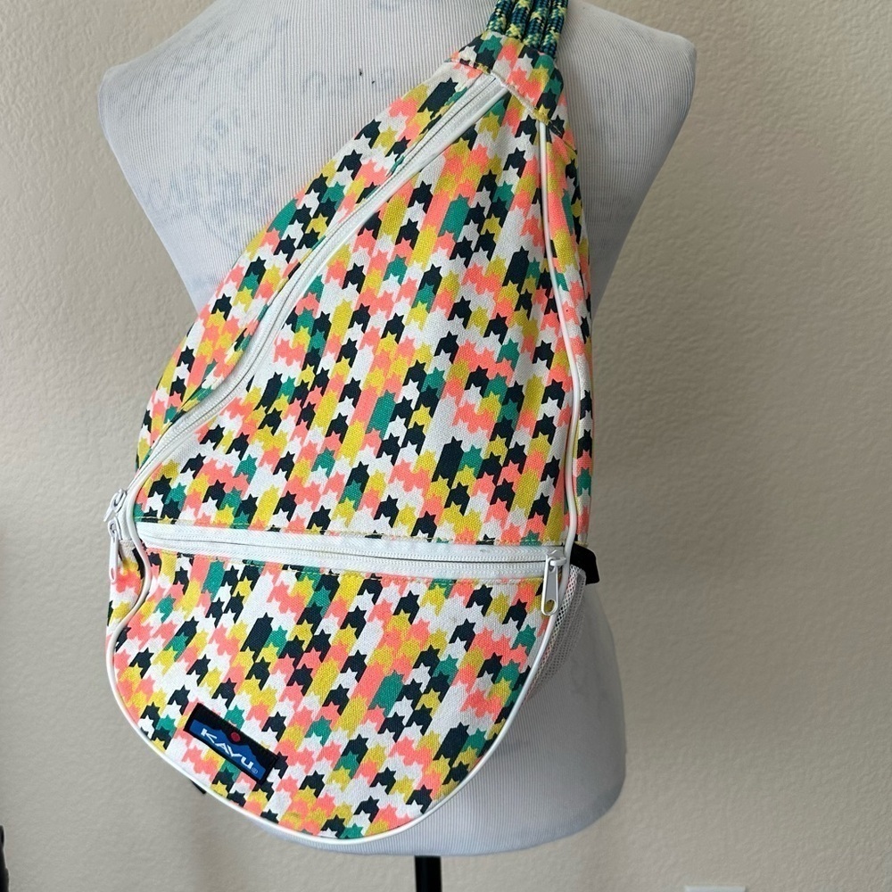 Kavu Rope Sling Bag‎ Canvas Shoulder Bag Large Backpack Travel - Picture 2 of 9